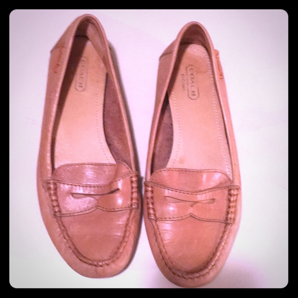 Coach tan loafers for women size 7